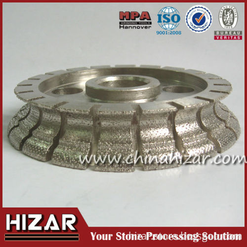 diamond edge profile wheel for stone